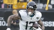 Evan Engram produced 47 catches for 365 yards and one touchdown in nine games for the Jaguars last season.