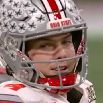 Will Howard during the CFP championship game against Notre Dame.