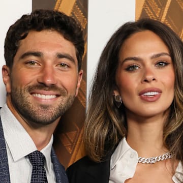 Joey Graziadei and Kelsey Anderson attend the Los Angeles Premiere of ‘Suits LA’