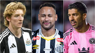 Anthony Gordon (left), Neymar Jr. (centre) and Luis Suárez headline today’s gossip.