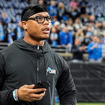 Detroit Lions running back David Montgomery on  Sunday, Jan. 5, 2025.